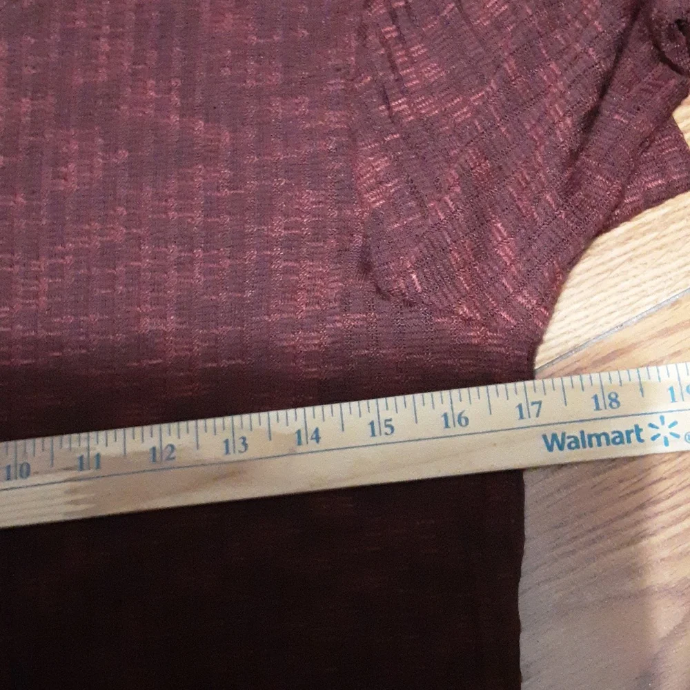 Intimately Free Free People Aura Wine Waffle Layering Long Sleeve‎ Top